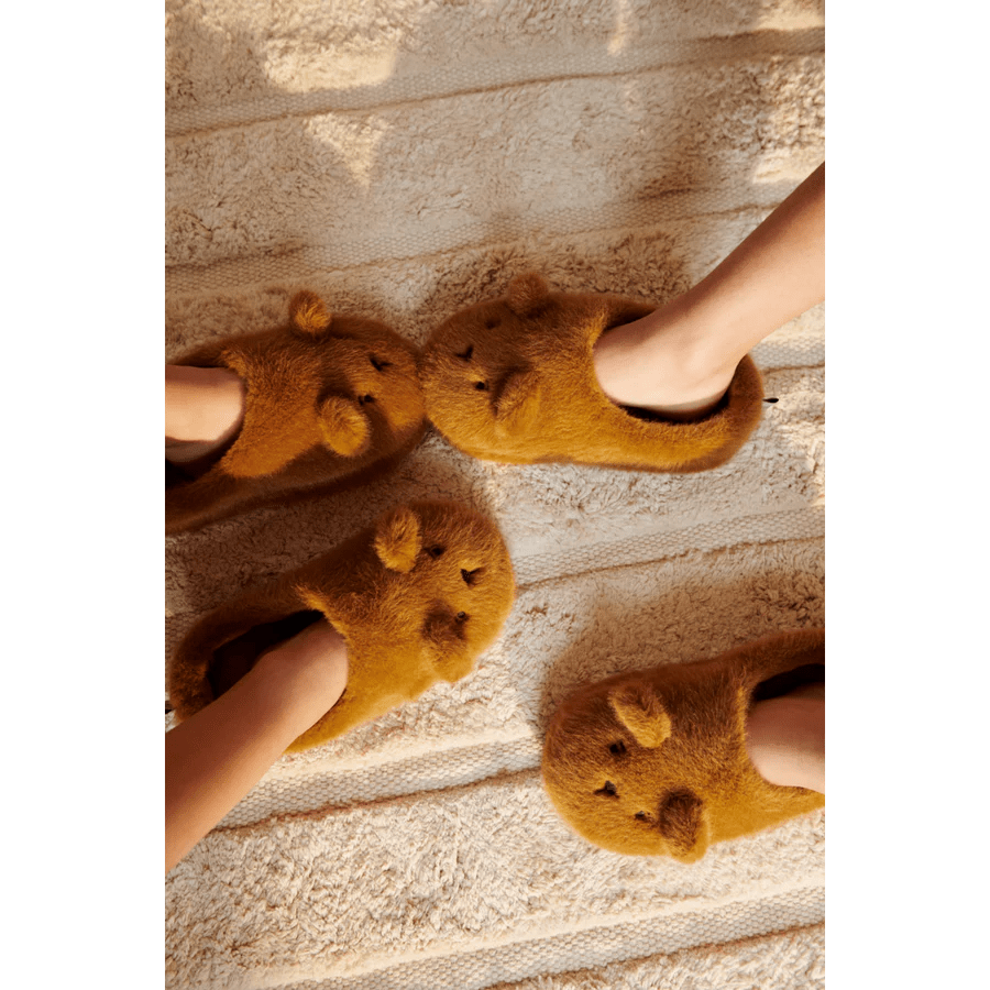 Liewood: Aviaja Bear Slippers - Golden Caramel - Acorn & Pip_Liewood