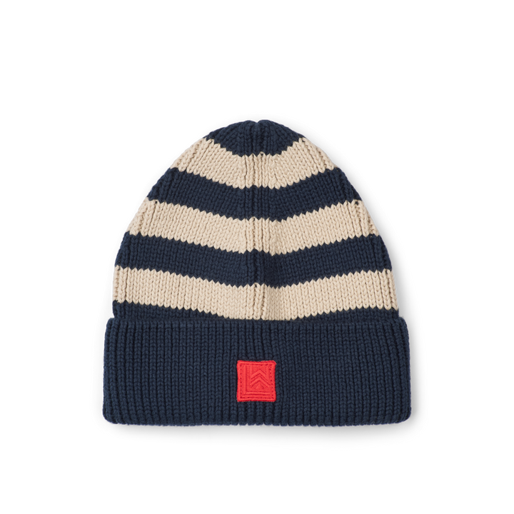 Liewood navy sandy striped beanie