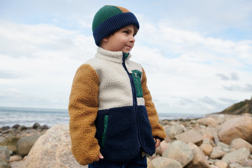 Liewood: Ezra Kids Beanie - Garden Green Mix - Acorn & Pip_Liewood