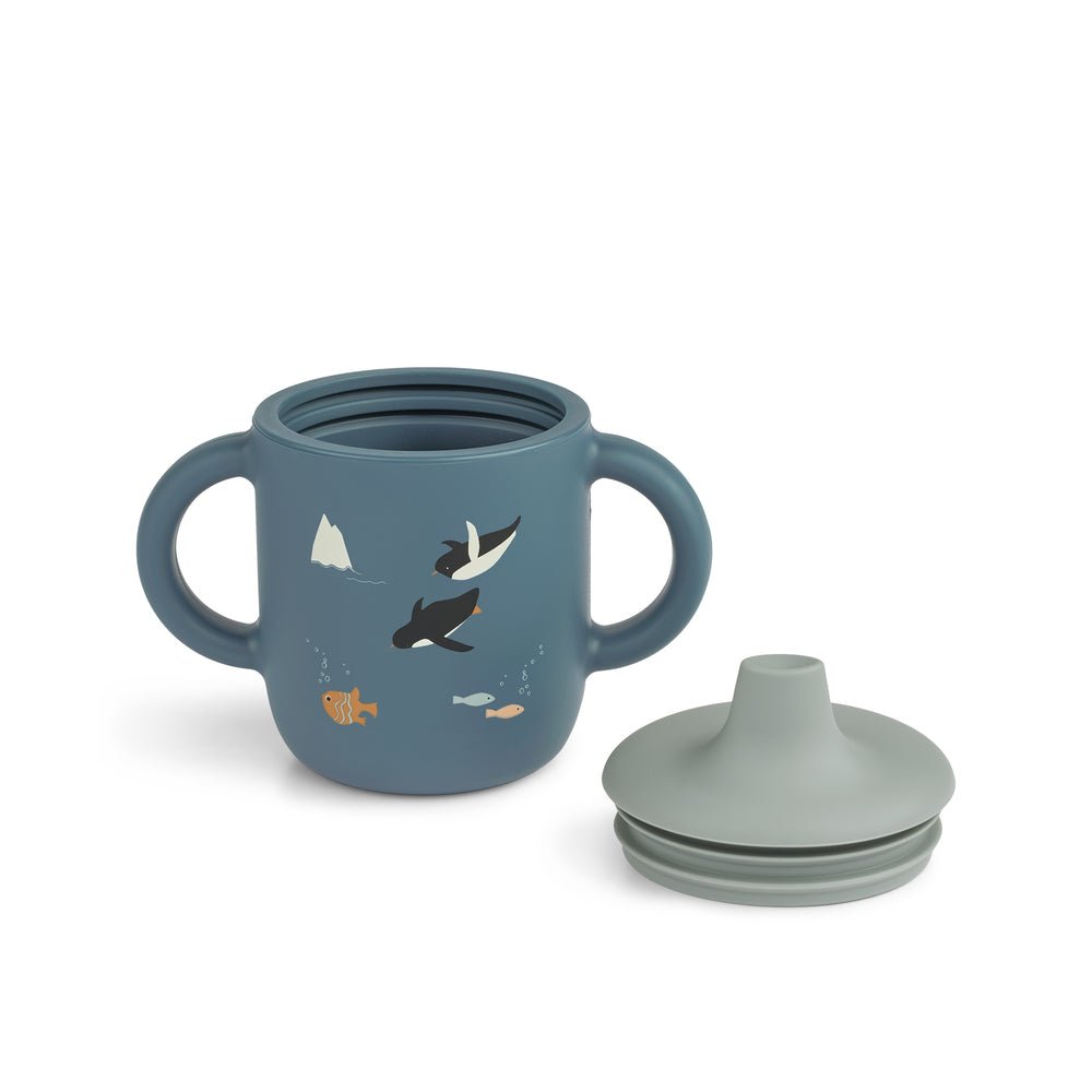 Liewood: Neil Sippy Cup - Arctic Sea / Ocean view - Acorn & Pip_Liewood