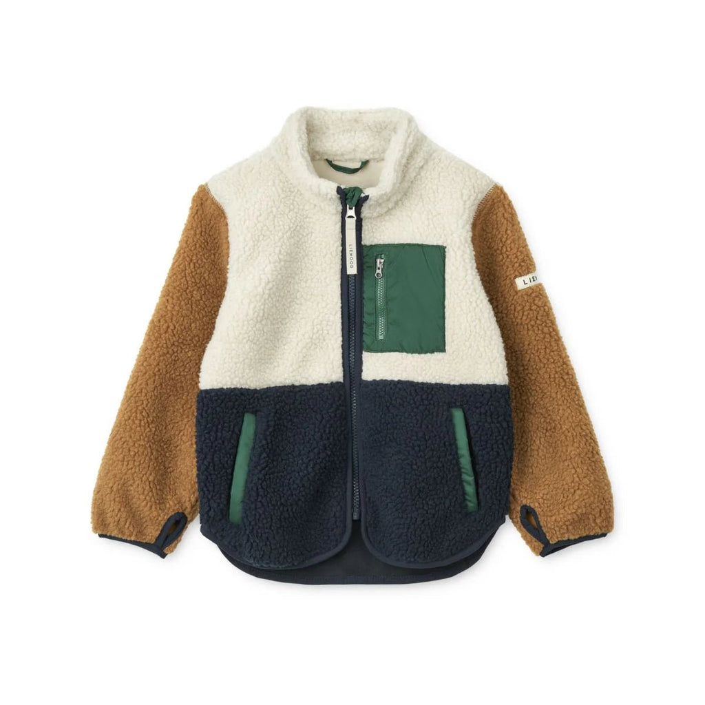 Liewood: Nolan Pile Jacket - Classic navy mix - Acorn & Pip_Liewood