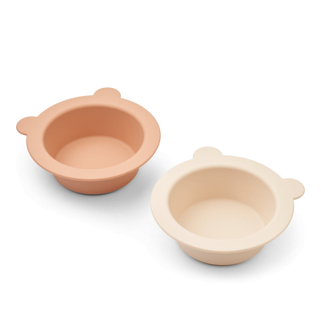 Liewood: Peony Suction Bowl 2 - Pack - Tuscany Rose / Apple Blossom - Acorn & Pip_Liewood