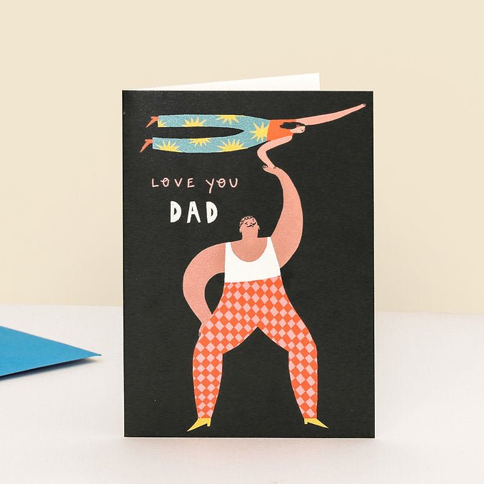 Little Black Cat: Love You Dad - Father’s Day Card - Acorn & Pip_Little Black Cat Illustrated