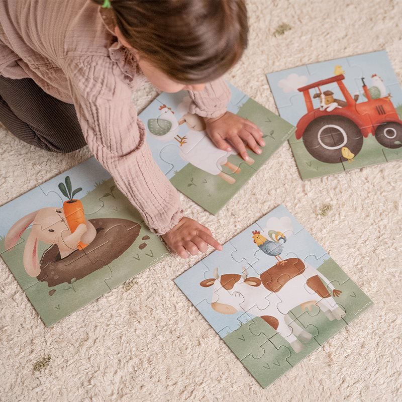 Little Dutch: 4 - in - 1 Puzzles - Little Farm - Acorn & Pip_Little Dutch