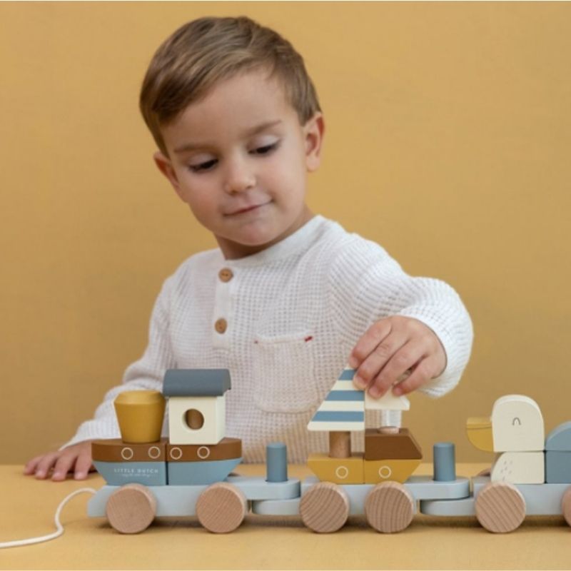 Little Dutch: Blocks Train - Sailors Bay - Acorn & Pip_Little Dutch