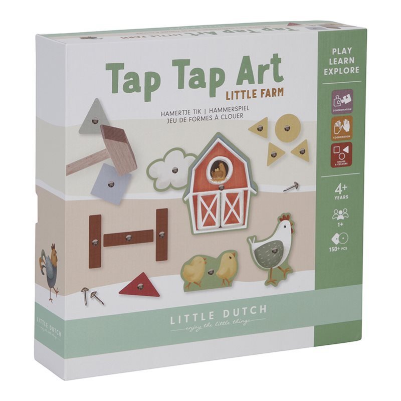 Little Dutch: Tap Tap Hammer Art Kids Activity Set - Little Farm - Acorn & Pip_Little Dutch