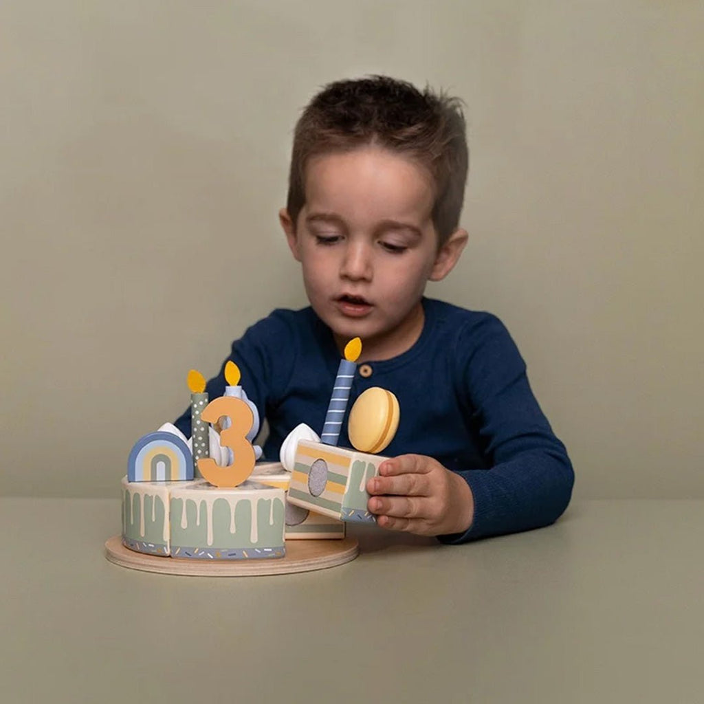 Little Dutch: Wooden Cake - Blue - Acorn & Pip_Little Dutch