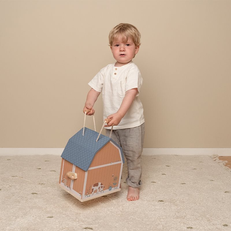 Little Dutch: Wooden Dolls House Play Barn with Figures - Little Farm - Acorn & Pip_Little Dutch