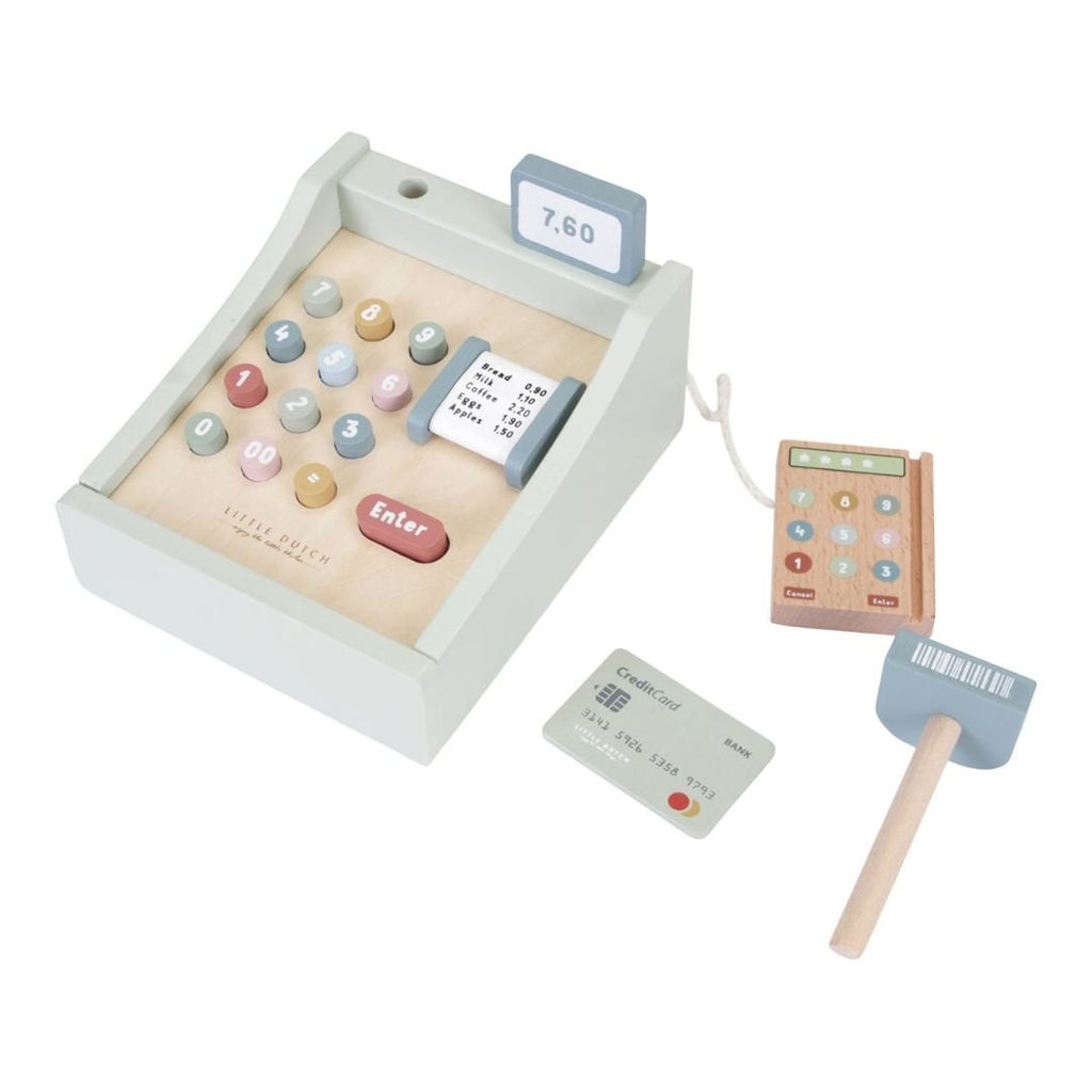 Little Dutch: Wooden Toy Cash Register with Scanner - Acorn & Pip_Little Dutch