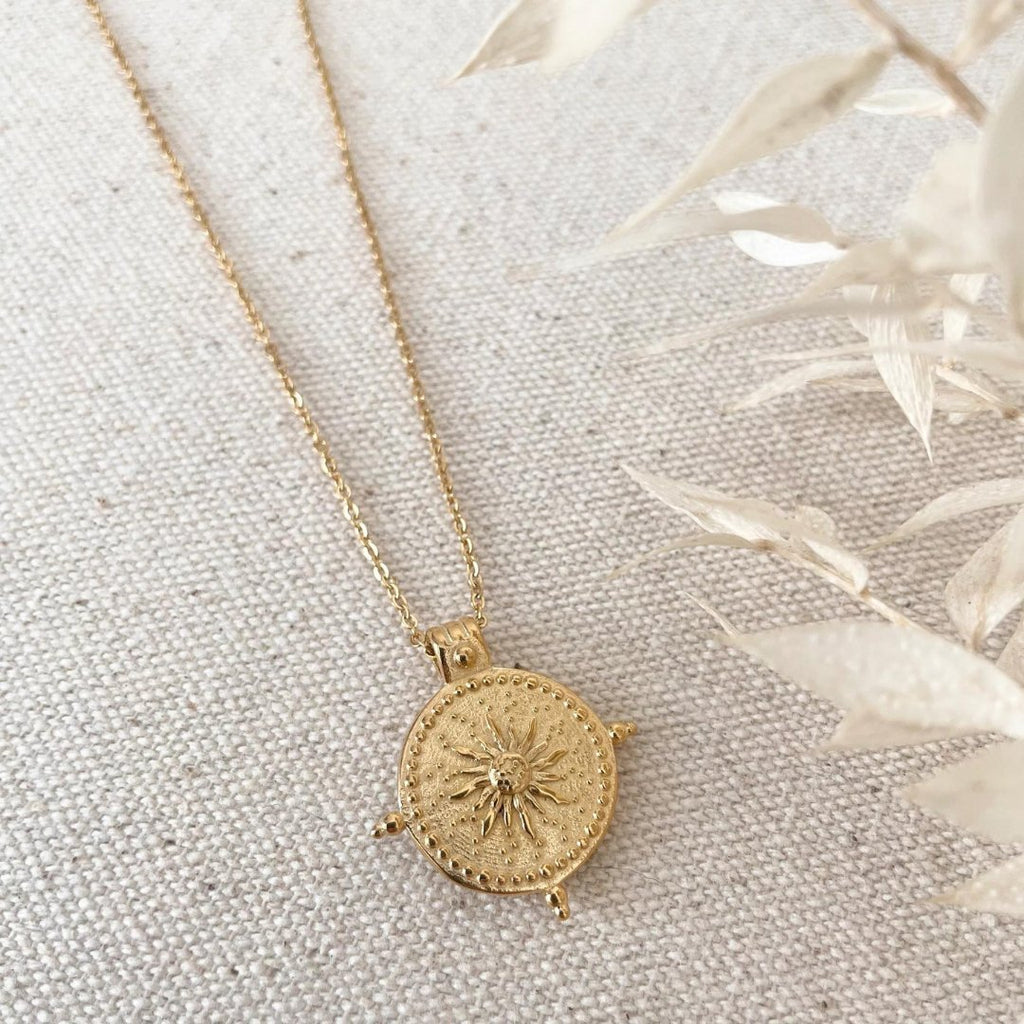 Little Nell Jewellery: Golden Coin Necklace - Acorn & Pip_Little Nell Jewellery