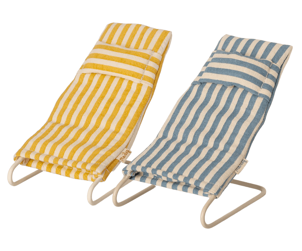 Maileg: Beach Chair Set, Mouse - Acorn & Pip_Maileg