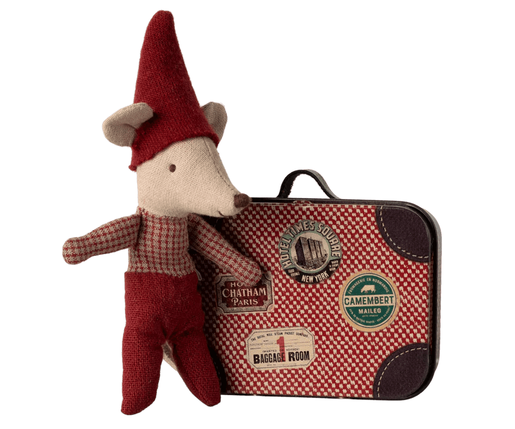 Maileg: Christmas Mouse - Baby in a Suitcase - Acorn & Pip_Maileg