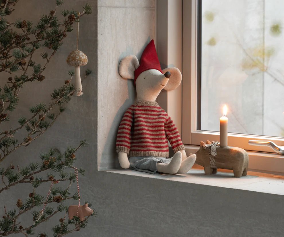 Maileg: Christmas mouse, Maxi - Acorn & Pip_Maileg