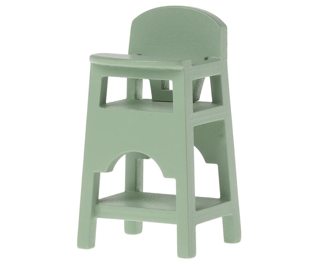 Maileg: High chair, Baby Mouse - Mint - Acorn & Pip_Maileg