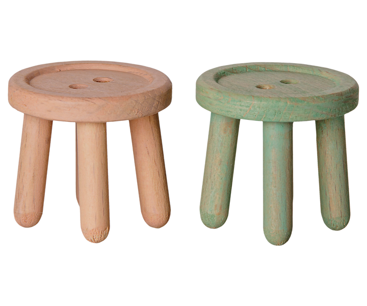 Maileg rose and mint mouse stools