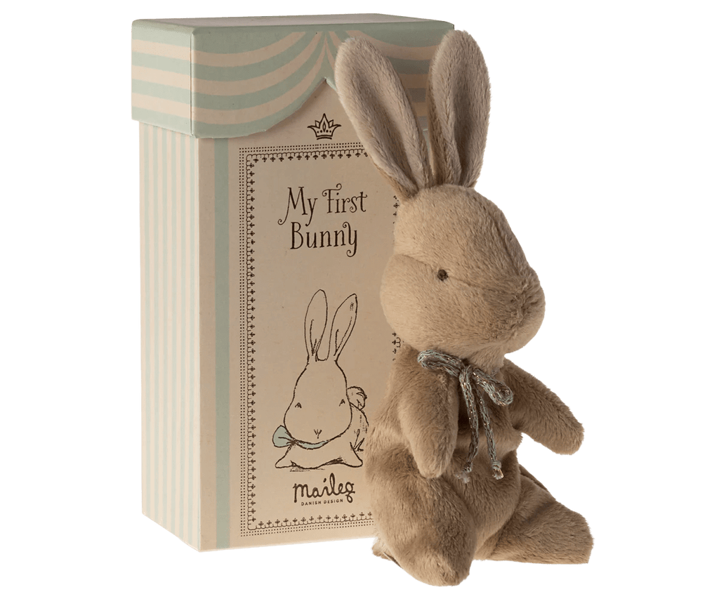 Maileg: My First Bunny - Brown / Blue Box - Acorn & Pip_Maileg