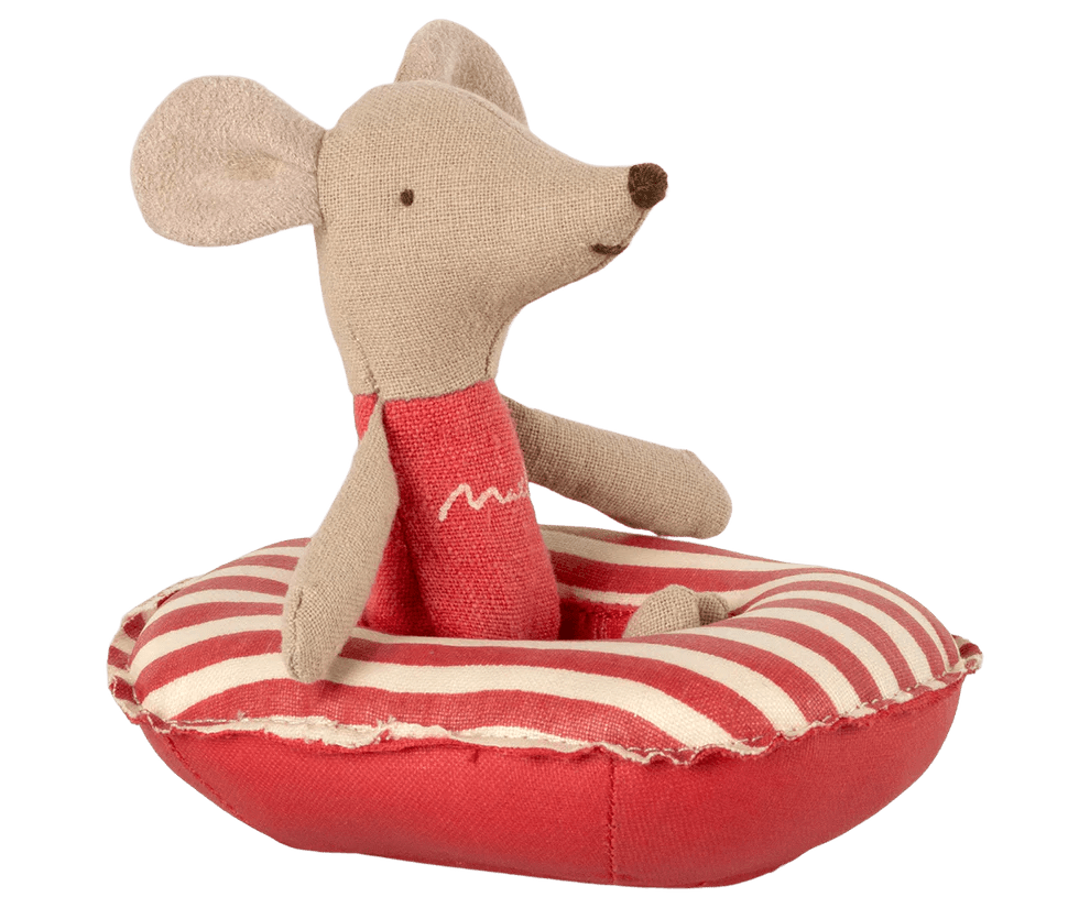 Maileg: Rubber Boat, Small Mouse - Red - Acorn & Pip_Maileg