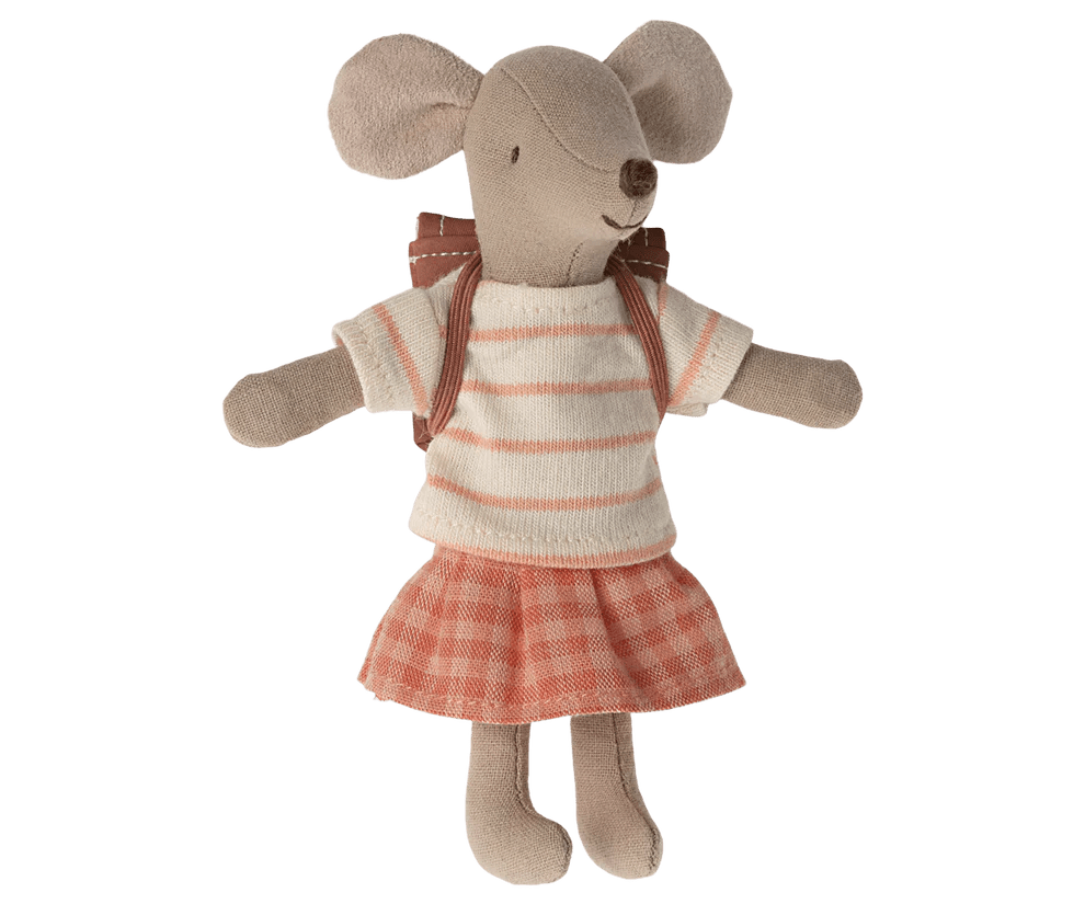 Maileg: Tricycle mouse, Big sister - Coral - Acorn & Pip_Maileg