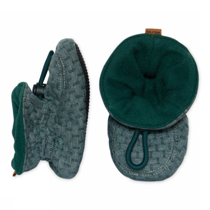 MELTON green kids slippers
