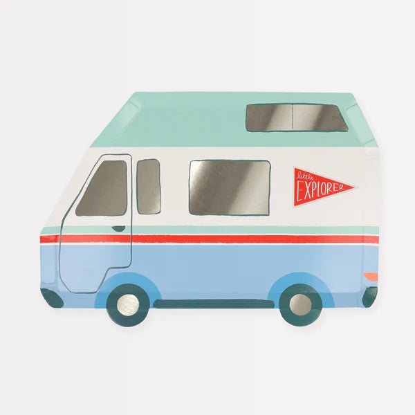 Meri Meri: Camping Adventure Camper Van Plates – Acorn & Pip