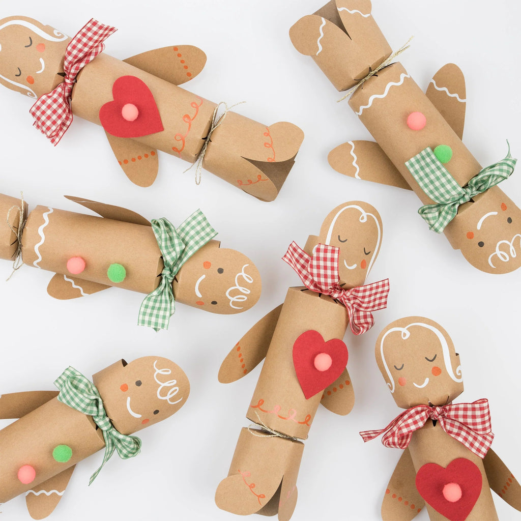 Meri Meri: Gingerbread Christmas Crackers x 6 - Acorn & Pip_Meri Meri