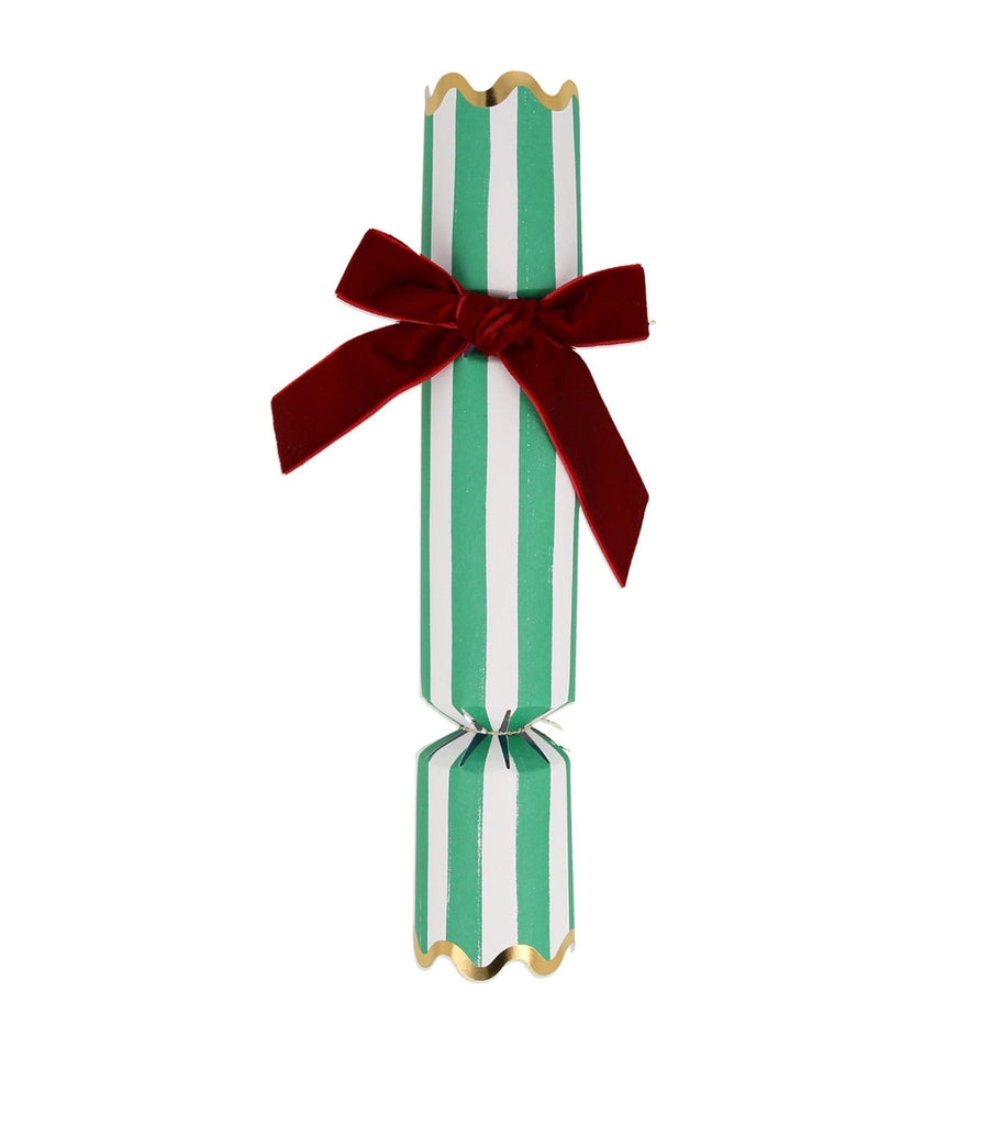 Meri Meri: Stripe Velvet Bow Christmas Crackers - Acorn & Pip_Meri Meri