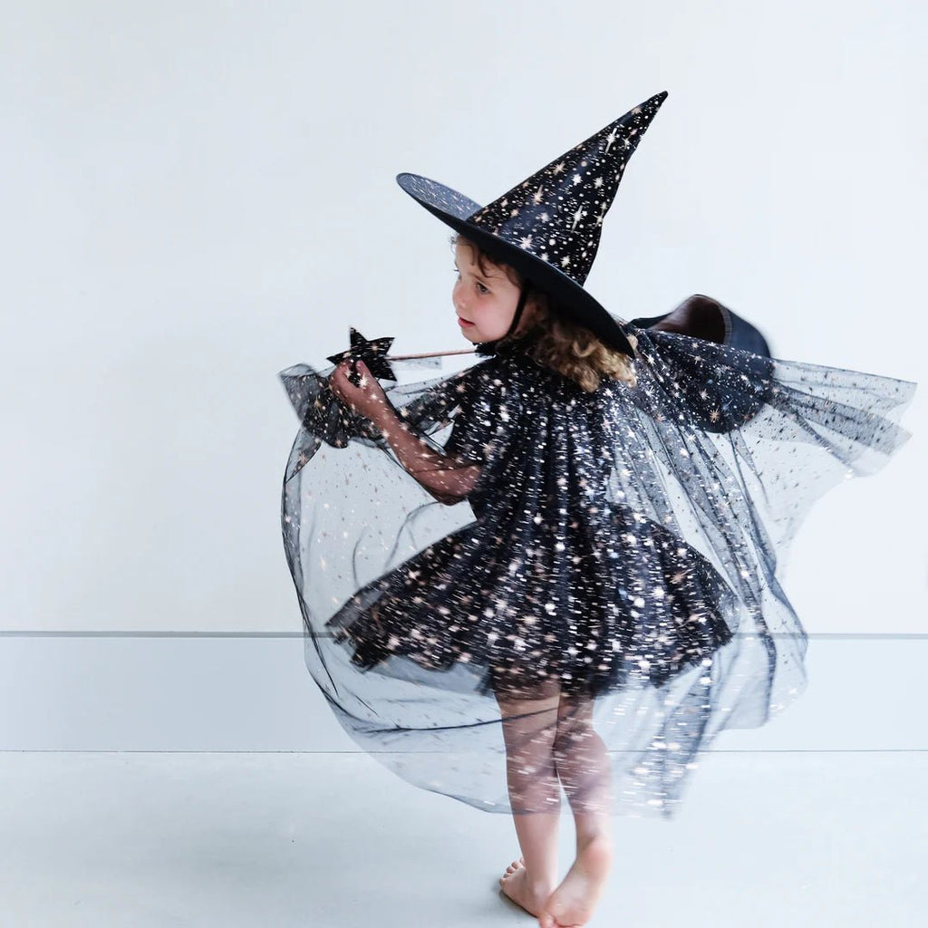 Mimi & Lula: Aurora Witch Cape - Black - Acorn & Pip_Mimi & Lula