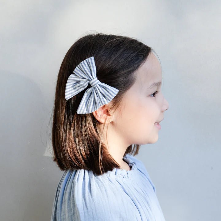 Mimi & Lula: Seaside Stripe Bow - Acorn & Pip_Mimi & Lula
