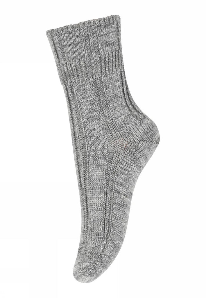 MP Denmark: Bee Wool Socks - Grey Melange - Acorn & Pip_MP Denmark