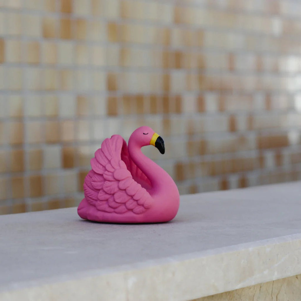 Natruba: Natural Rubber Bath Toy - Flamingo - Acorn & Pip_Natruba