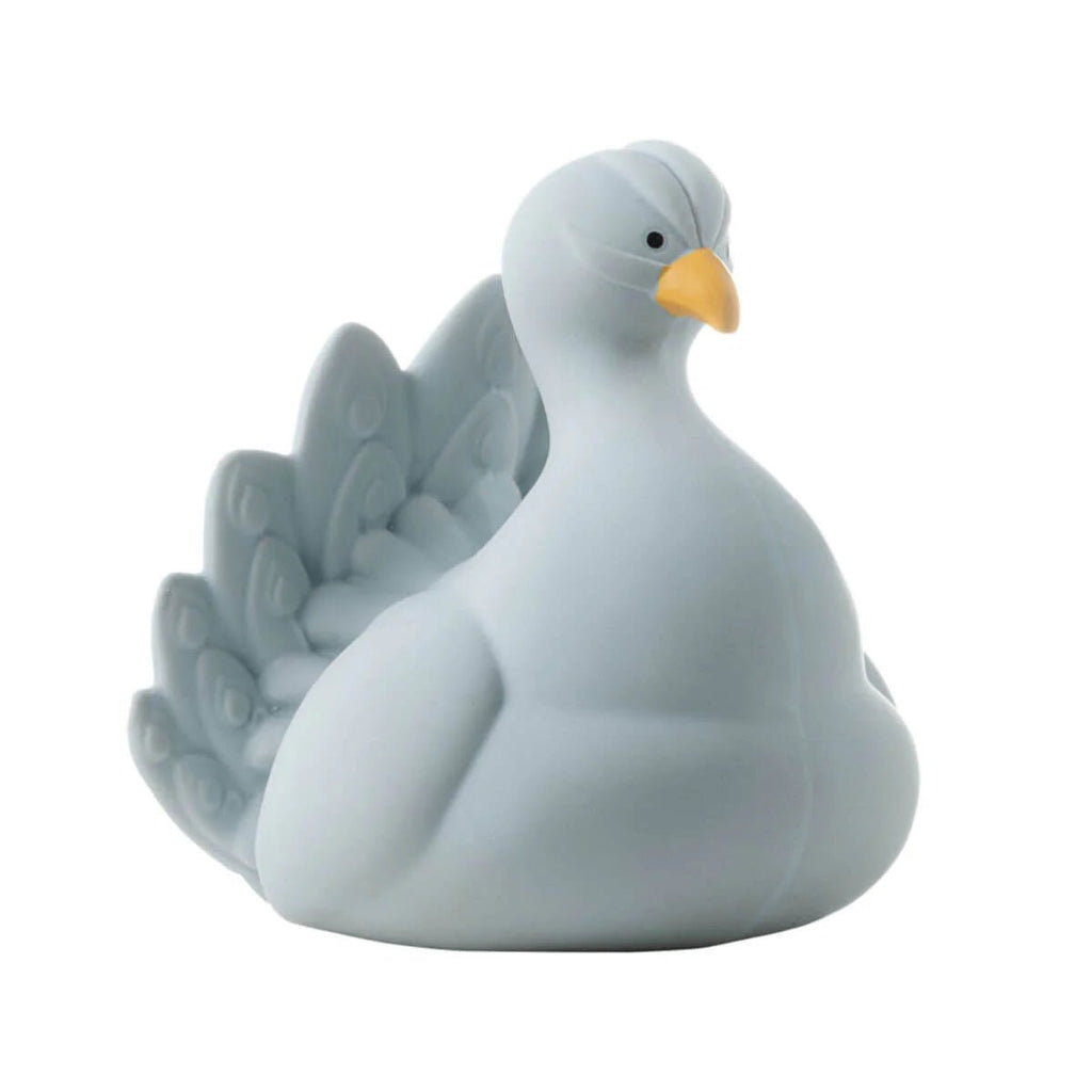 Natruba: Natural Rubber Bath Toy Peacock - Light Blue - Acorn & Pip_Natruba