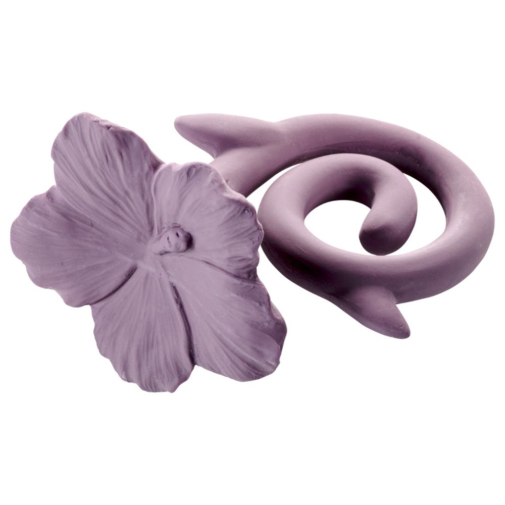 Natruba: Natural Rubber Bath Toy - Purple Flower - Acorn & Pip_Natruba