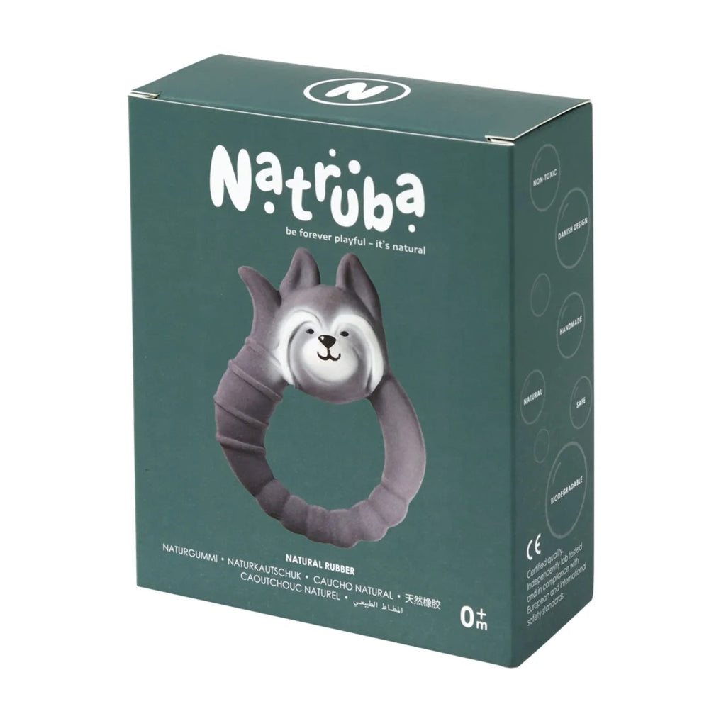 Natruba: Natural Rubber Teether - Racoon - Acorn & Pip_Natruba