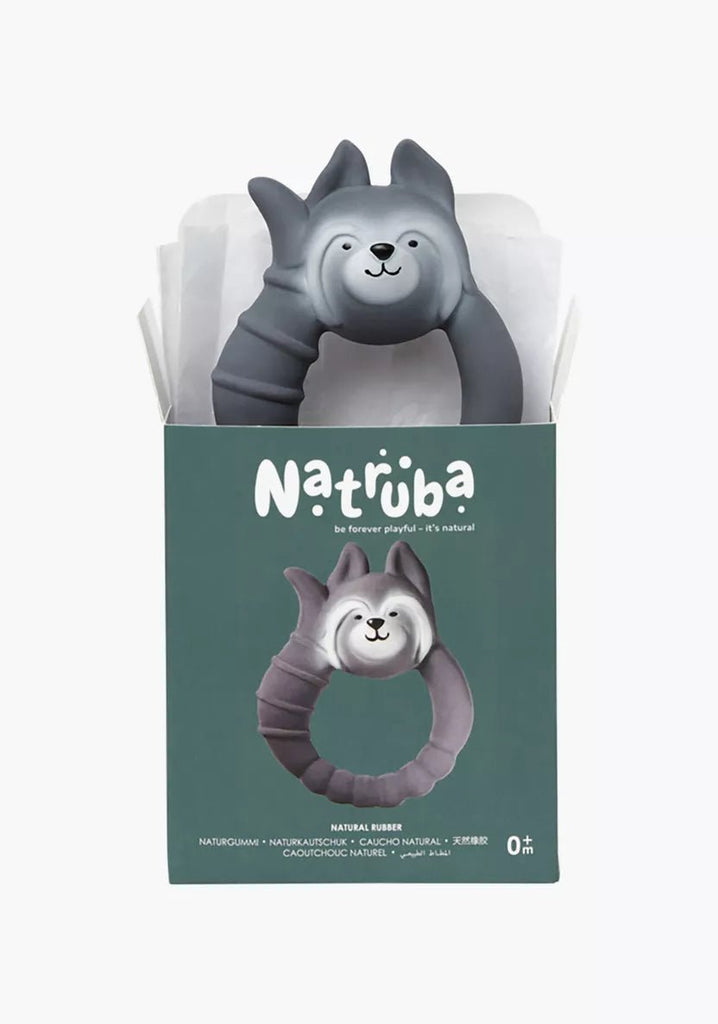 Natruba: Natural Rubber Teether - Racoon - Acorn & Pip_Natruba