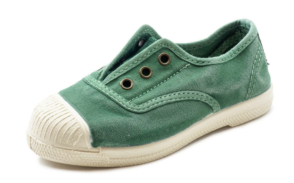 Natural World Eco: Elasticated Kids' Sneakers - Oliva Green - Acorn & Pip_Natural World Eco