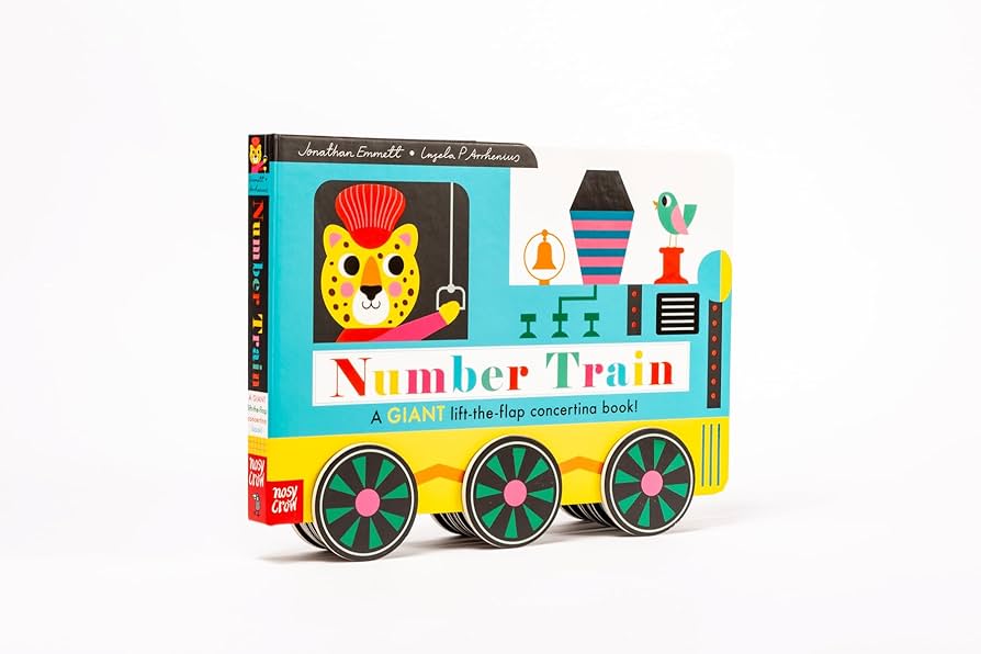 Number Train Concertina Book - Board Book - Acorn & Pip_Bookspeed