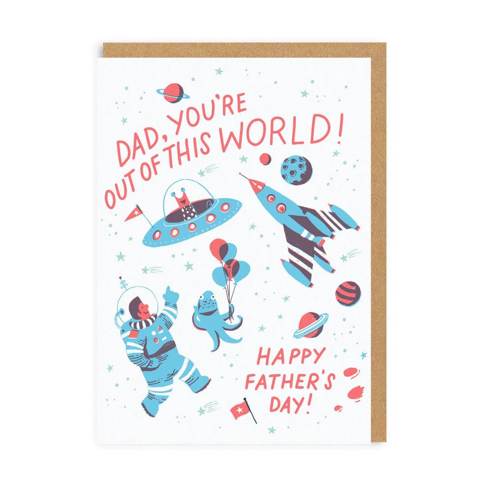 Ohh Deer: Out Of This World - Dad Father's Day Card - Acorn & Pip_Ohh Deer