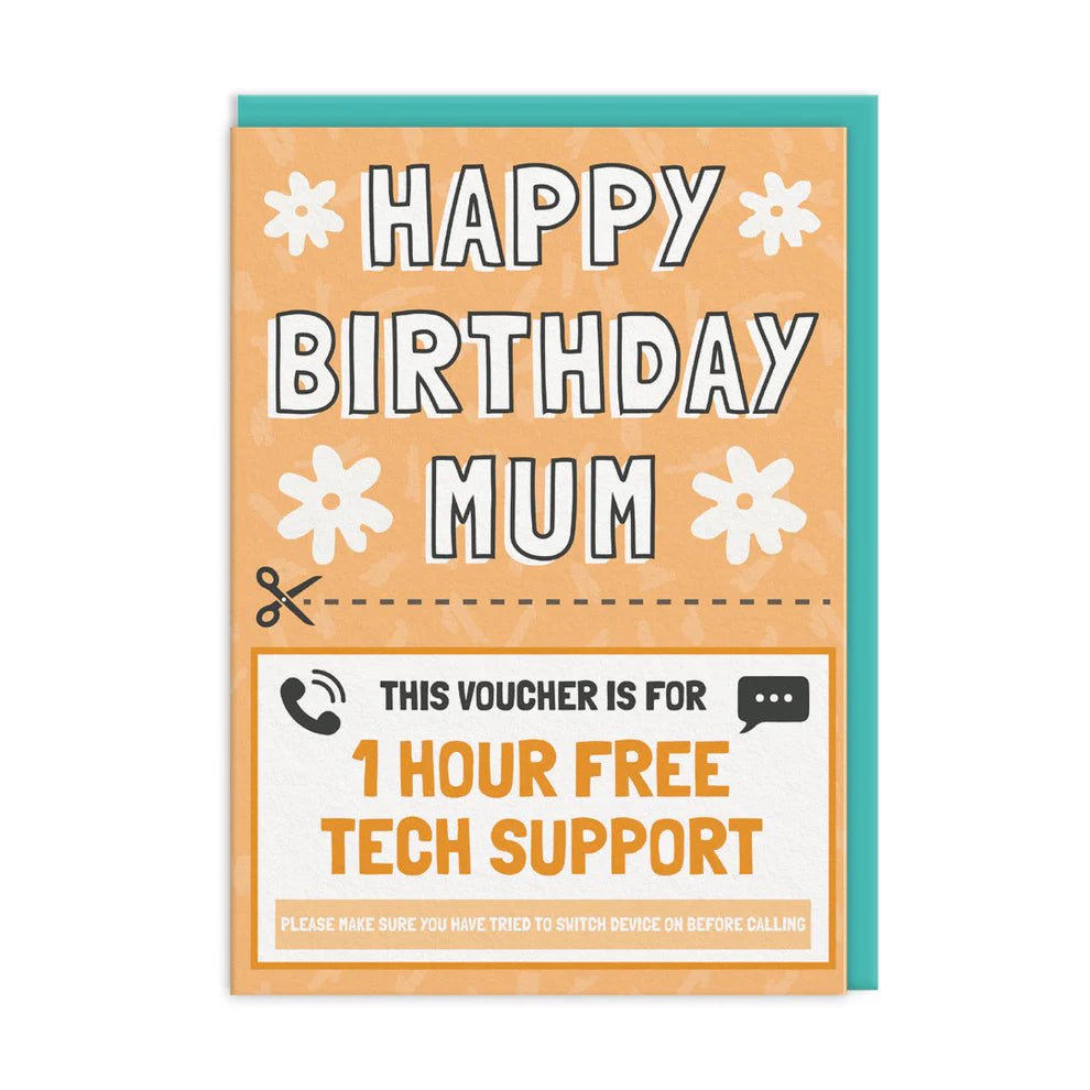 Ohh Deer: Tech Support Voucher Mum Birthday Card - Acorn & Pip_Ohh Deer