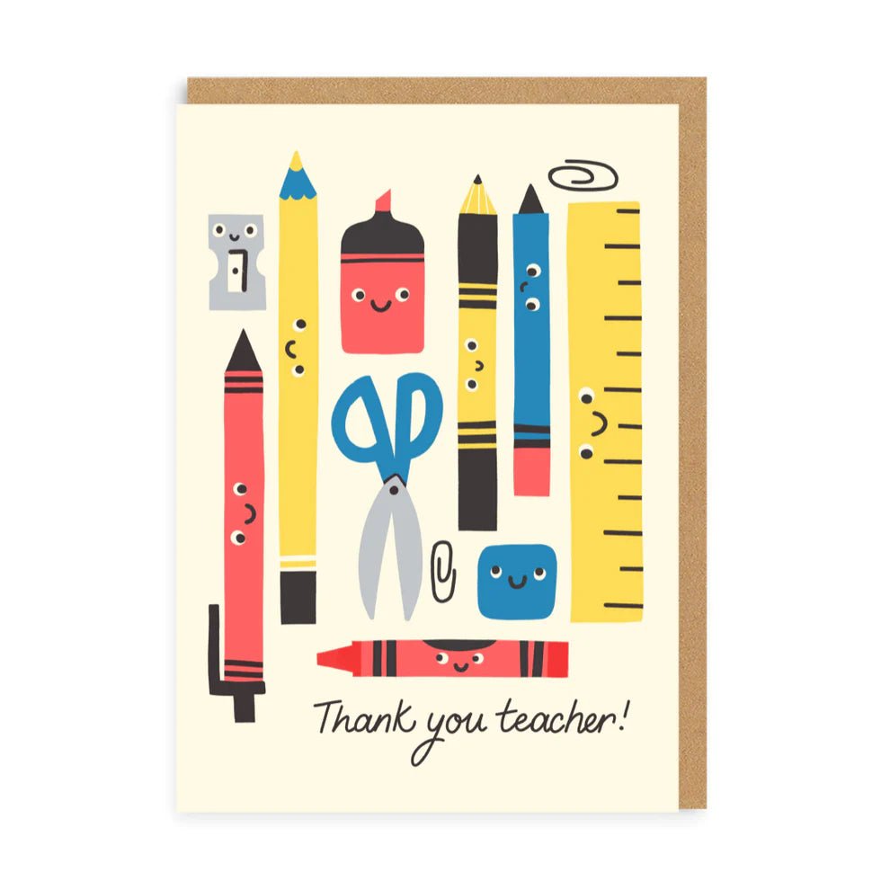 Ohh Deer: Thank You Teacher Stationery Greeting Card - Acorn & Pip_Ohh Deer