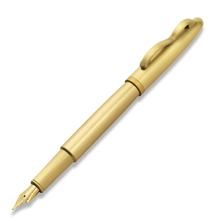 Papier Wave gold fountain pen with wavy clip