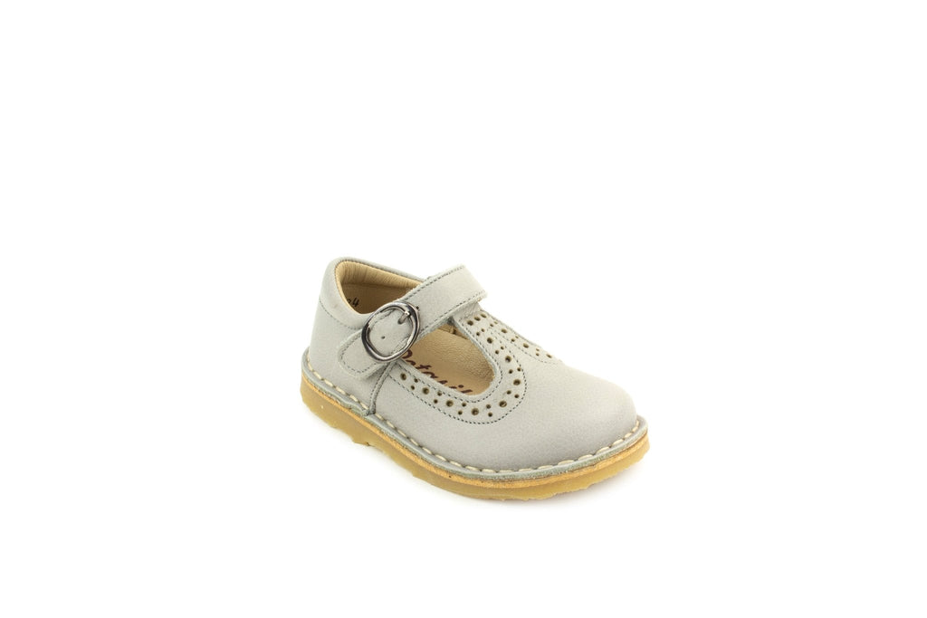 Petasil: Catarina Classic T - Bar Girls Shoes - Light Grey - Acorn & Pip_Petasil