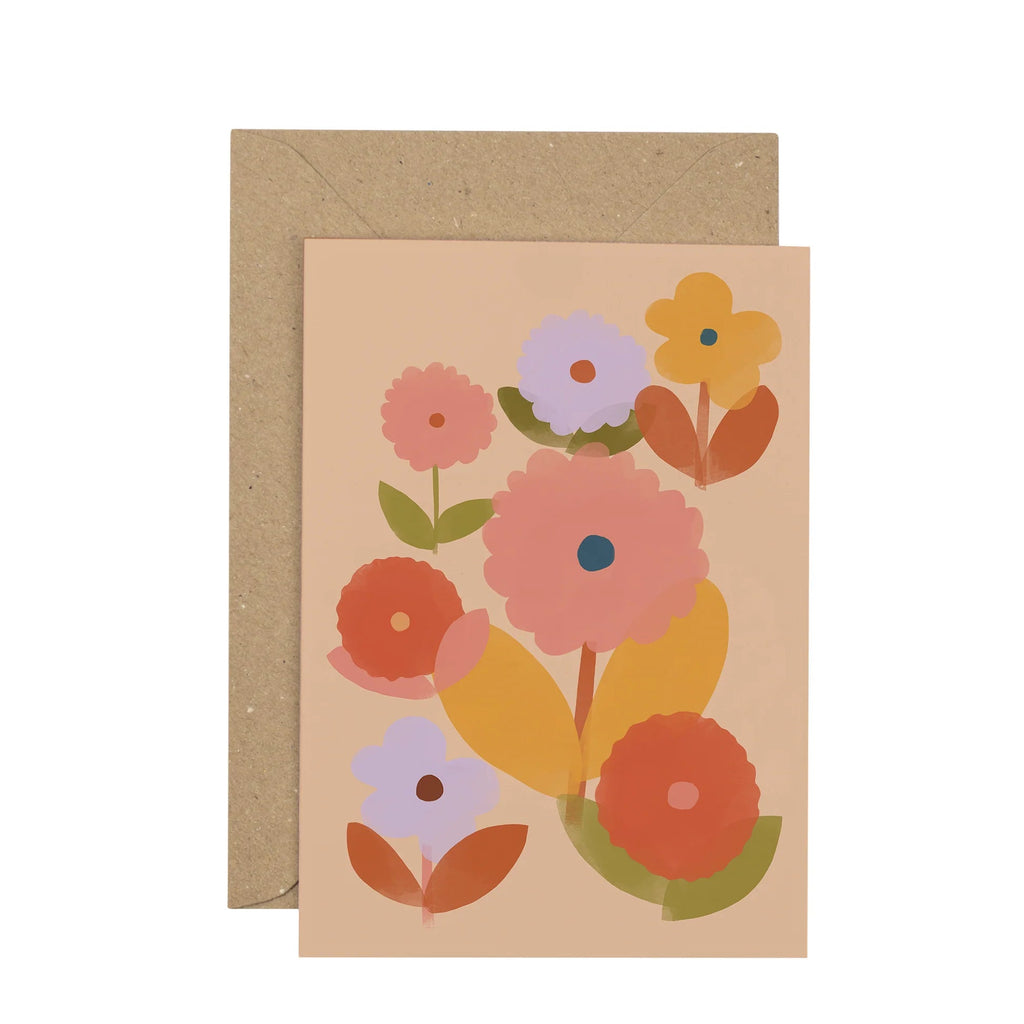 Plewsy: Big Floral Blank Card - Acorn & Pip_Plewsy