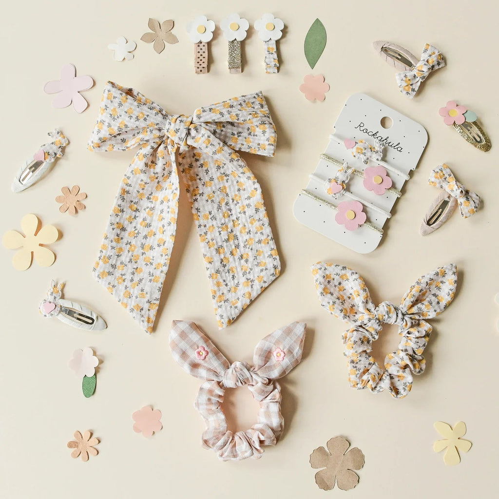 Rockahula: Ditsy Twisty Bow Clips - Acorn & Pip_Rockahula