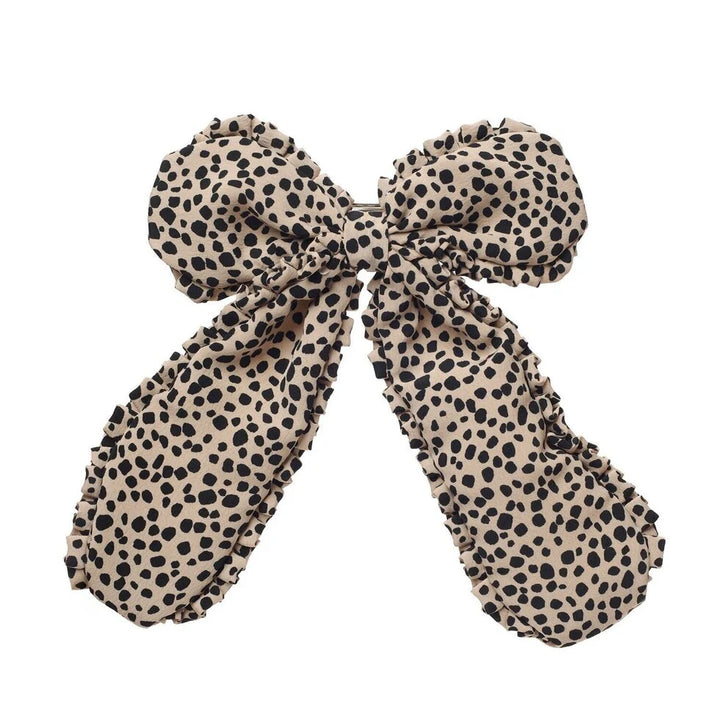 Rockahula leopard print frilly bow clip