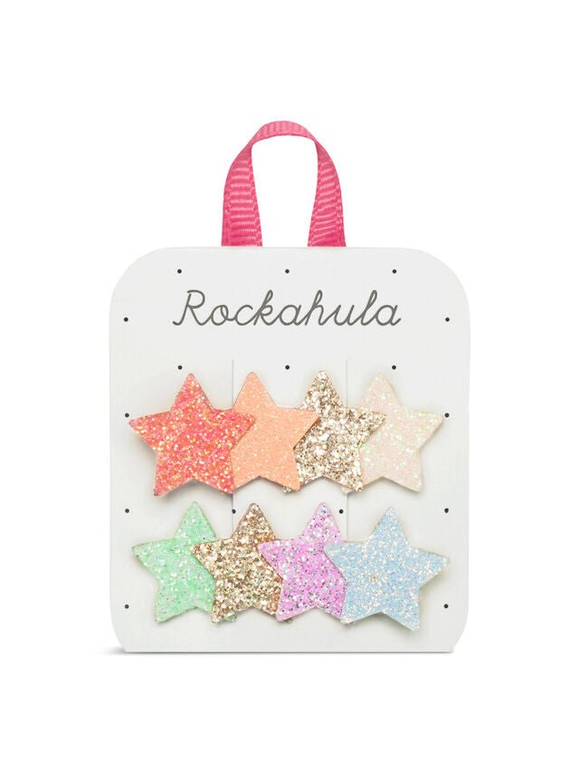 Rockahula: Rainbow Shimmer Star Clips - Acorn & Pip_Rockahula