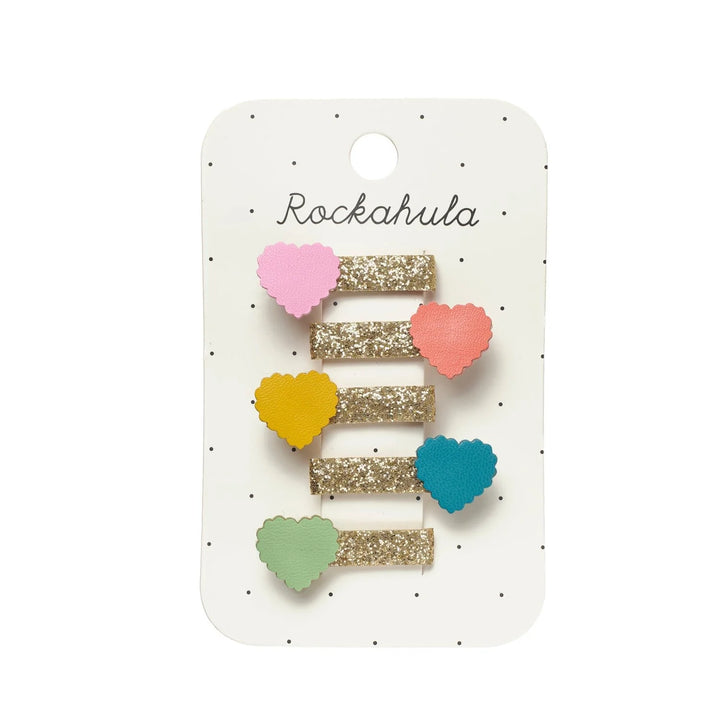 Rockahula scallop heart mini hair clips