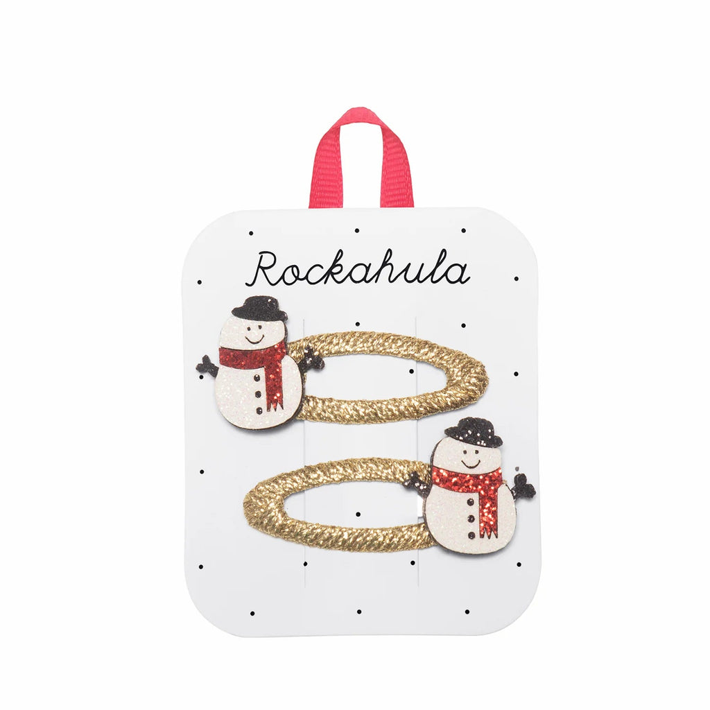 Rockahula: Snowman Glitter Clips - Acorn & Pip_Rockahula