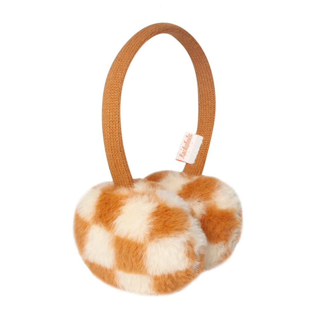 Rockahula: Toffee Check Earmuffs - Acorn & Pip_Rockahula