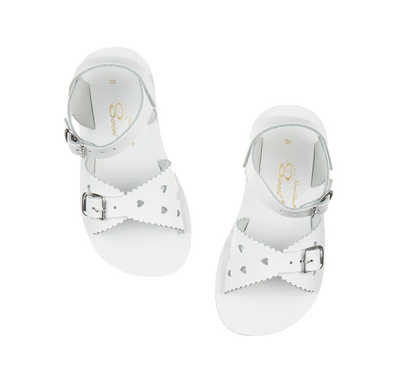 Salt Water Sandals Sweetheart White Kids Sandals Salt Water Sandals Official UK Stockist Kids Sandals Summer 2024 Shoes at Acorn Pip