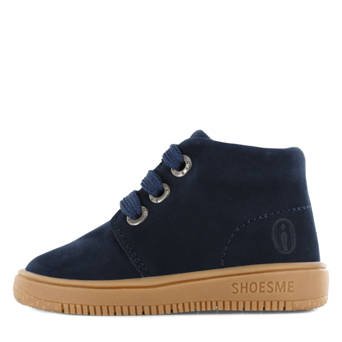 Shoesme: Navy Suede, Lace-up Kids Boot